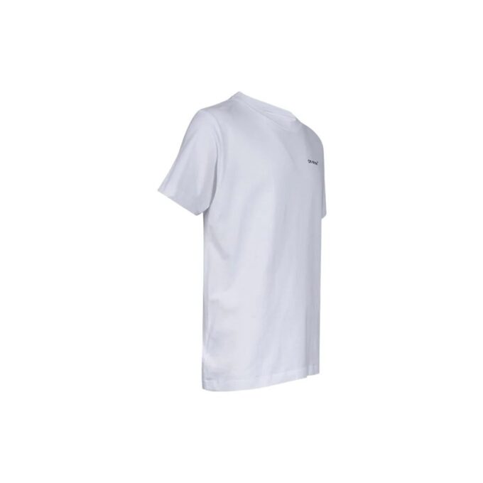 Off-White Herre SS22 Ensfarget bomull med sebraprint, shorts, hvit T-skjorte