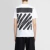 Off-White Herre SS22 Ensfarget bomull med sebraprint, shorts, hvit T-skjorte
