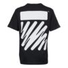 Off-White Herre SS22 ensfarget bomulls-Shorts med trykk, kort ermet, svart