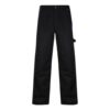 Off-White Herre SS22 Ensfarget Cargo-bukser med rette ben, uformell, svart