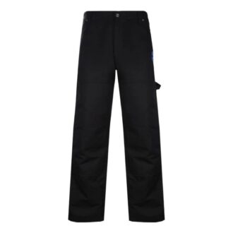 Off-White Herre SS22 Ensfarget Cargo-bukser med rette ben, uformell, svart
