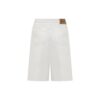 Off-White Herre SS22 Ensfarget Casual Denim Shorts med Høy Midje Hvit