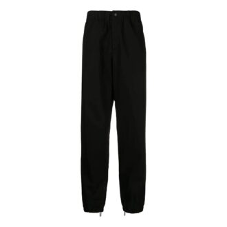 Off-White Herre SS22 Ensfarget elastisk linning, rette fritidsbukser/bukser, svart