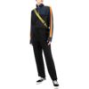 Off-White Herre SS22 Ensfarget elastisk linning, rette fritidsbukser/bukser, svart