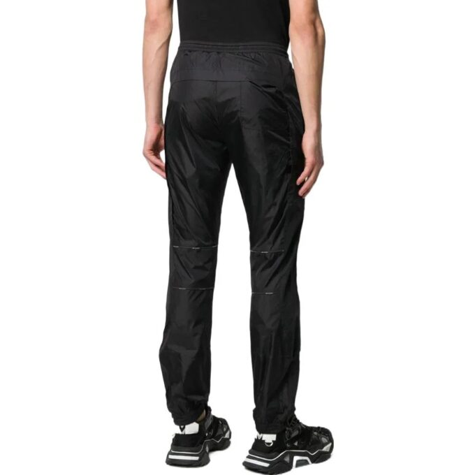 Off-White Herre SS22 Ensfarget Etikett Elastisk Linning Sportsbukser/Joggebukser Versjon Svart