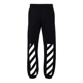 Off-White Herre SS22 Ensfarget fritidsbukser/bukser Svart