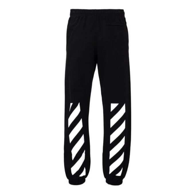 Off-White Herre SS22 Ensfarget fritidsbukser/bukser Svart