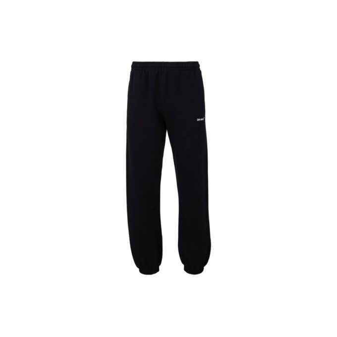 Off-White Herre SS22 Ensfarget fritidsbukser/bukser Svart