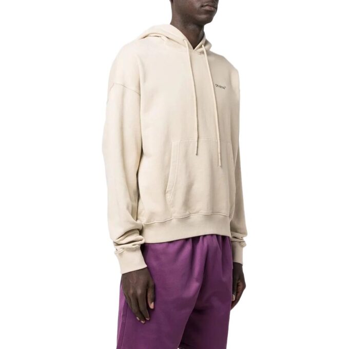 Off-White Herre SS22 Ensfarget Geometri Arrows Logo Trykk Beige