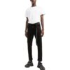 Off-White Herre SS22 Ensfarget Høy midje Rett ben Casual bukser/bukser Svart
