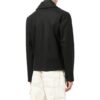Off-White Herre SS22 Ensfarget jakke med brodert logo på reverset, svart