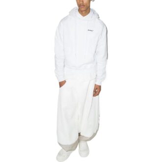Off-White Herre SS22 Ensfarget kort casual langermet versjon hvit Off-White Herre SS22 Ensfarget kort casual langermet versjon hvit