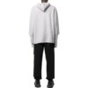Off-White Herre SS22 Ensfarget Koselig Hettegenser med Snøring og Lange Ermer Grå