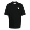 Off-White Herre SS22 Ensfarget Logo-brodert kortærmet svart Short