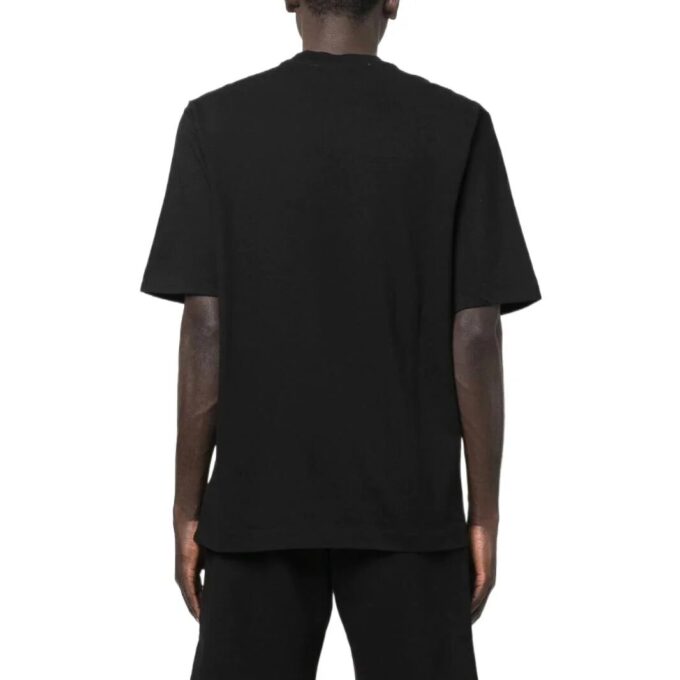 Off-White Herre SS22 Ensfarget Logo-brodert kortærmet svart Short