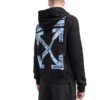 Off-White Herre SS22 Ensfarget Logo-trykk Hette Langermet Svart