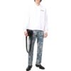 Off-White Herre SS22 Ensfarget Logo-trykk Hvit