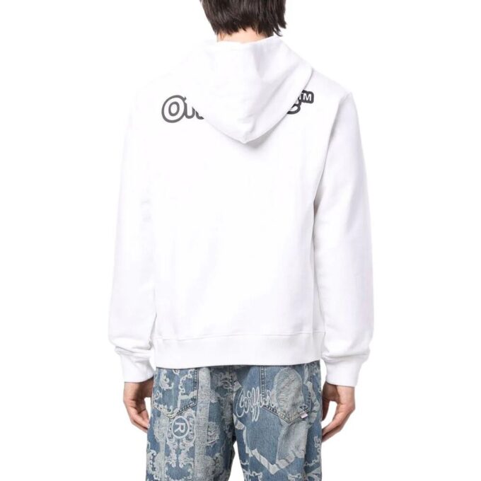 Off-White Herre SS22 Ensfarget Logo-trykk Hvit