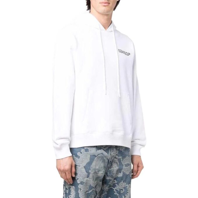 Off-White Herre SS22 Ensfarget Logo-trykk Hvit