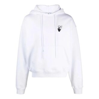 Off-White Herre SS22 Ensfarget Logo-trykk Langermet Versjon Hvit