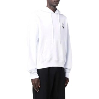 Off-White Herre SS22 Ensfarget Logo-trykk Langermet Versjon Hvit