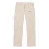 Off-White Herre SS22 Ensfarget Logo-trykk Rett Casual Bukser/Lange bukser Beige