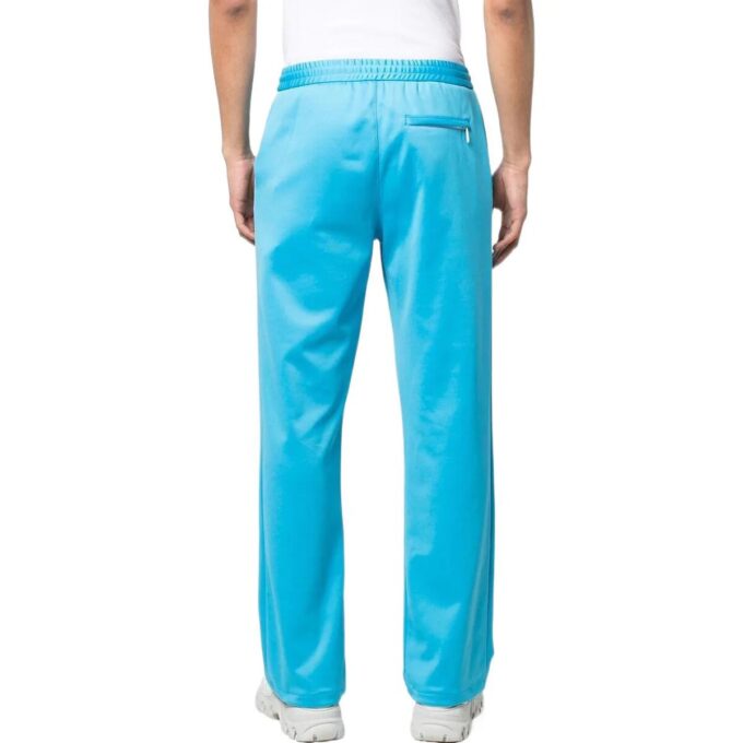 Off-White Herre SS22 Ensfarget Logo-trykk Rett Sportsbukser/Joggebukser Høst Slim Fit Blå