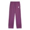 Off-White Herre SS22 Ensfarget Logo-trykk Rett Sportsbukser/Joggebukser Løs Passform Lilla