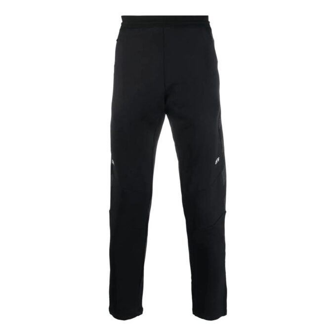 Off-White Herre SS22 Ensfarget Logo-trykk Rett Sportsbukser/Joggebukser Svart