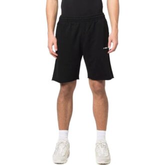 Off-White Herre SS22 Ensfarget Logo-trykk Rette Shorts Versjon Svart