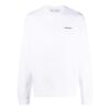 Off-White Herre SS22 Ensfarget Logo-trykk Rund hals Langermet Versjon Hvit