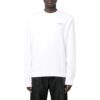 Off-White Herre SS22 Ensfarget Logo-trykk Rund hals Langermet Versjon Hvit