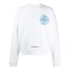 Off-White Herre SS22 Ensfarget Logo-trykk Rundhalset Pullover-versjon Hvit