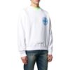 Off-White Herre SS22 Ensfarget Logo-trykk Rundhalset Pullover-versjon Hvit