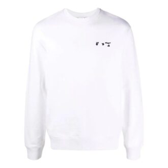 Off-White Herre SS22 Ensfarget Logo-trykk Rundhalset Versjon Hvit