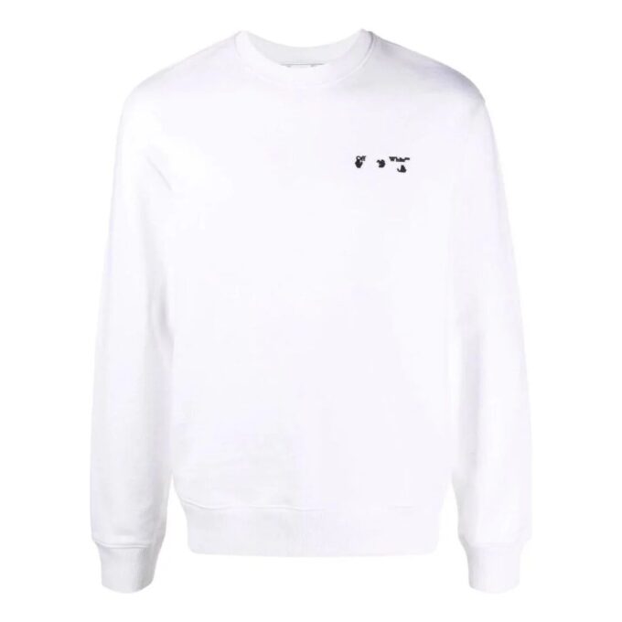 Off-White Herre SS22 Ensfarget Logo-trykk Rundhalset Versjon Hvit