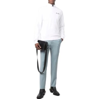 Off-White Herre SS22 Ensfarget Logo-trykk Rundhalset Versjon Hvit