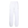 Off-White Herre SS22 Ensfarget Logo-trykk Stripe Bukser/Joggebukser Versjon Hvit