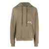Off-White Herre SS22 Ensfarget Logo-trykk Stripe Hette Langermet Versjon Brun