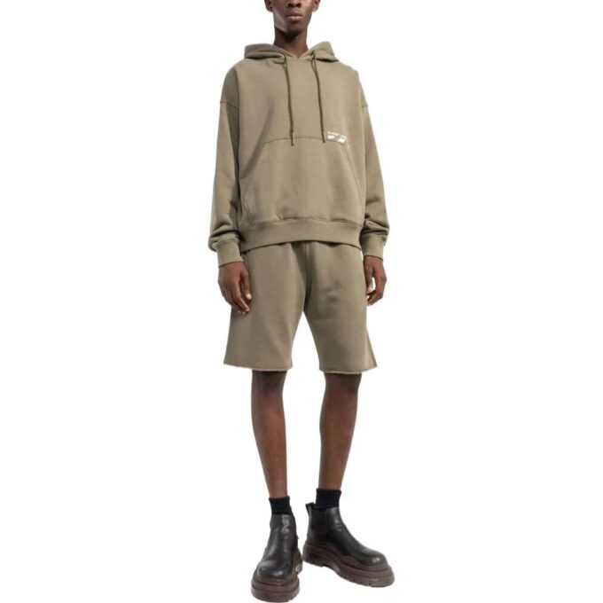 Off-White Herre SS22 Ensfarget Logo-trykk Stripe Hette Langermet Versjon Brun