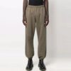 Off-White Herre SS22 Ensfarget Løs Casual Langbukse/Bukser Grønn