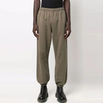 Off-White Herre SS22 Ensfarget Løs Casual Langbukse/Bukser Grønn