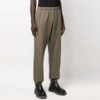 Off-White Herre SS22 Ensfarget Løs Casual Langbukse/Bukser Grønn
