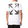 Off-White Herre SS22 Ensfarget med logo på brystet, kort ermet, hvit T-skjorte