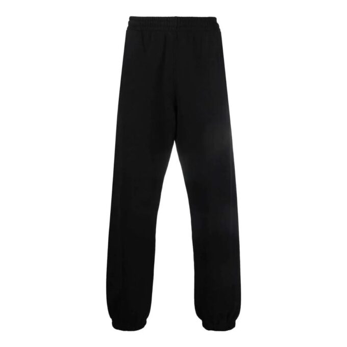 Off-White Herre SS22 Ensfarget med pilemønster, sportsbukser/joggebukser, svart