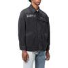 Off-White Herre SS22 Ensfarget mørkegrå Denim-jakke