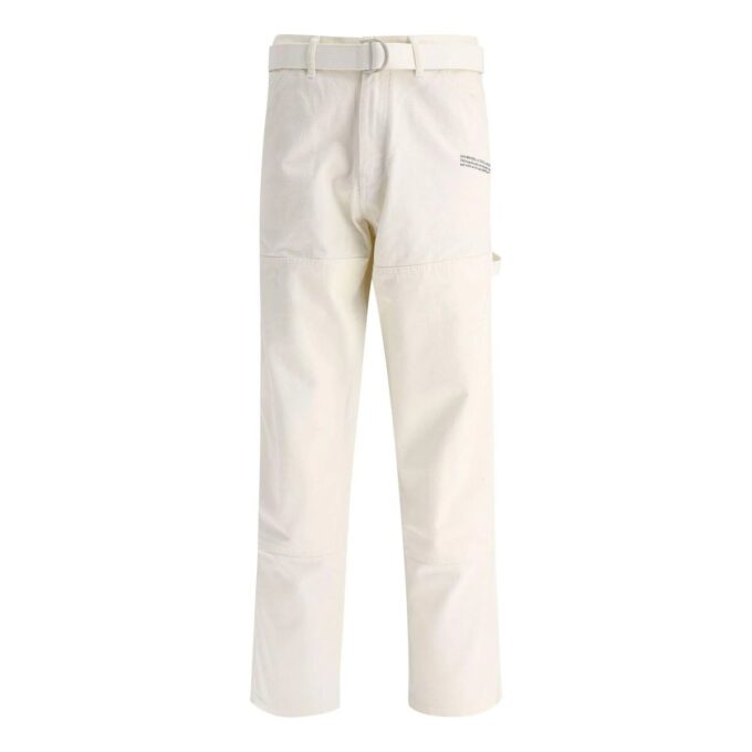 Off-White Herre SS22 Ensfarget Rett Casual Bukser/Lange Bukser Hvit
