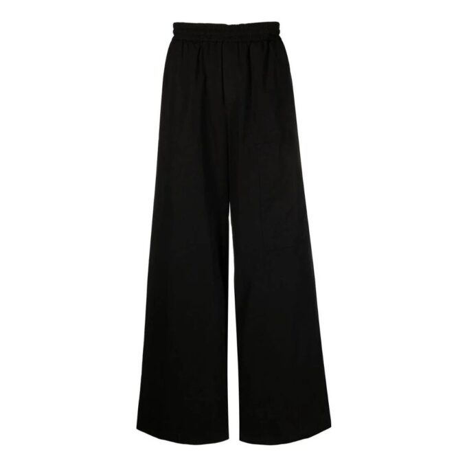 Off-White Herre SS22 Ensfarget Rett Casual Bukser/Løs Passform Svart