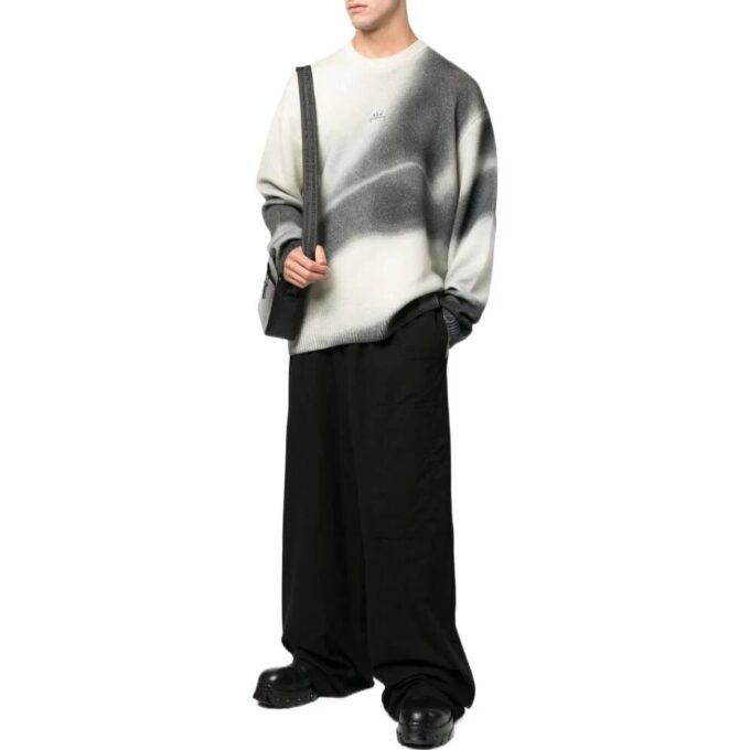 Off-White Herre SS22 Ensfarget Rett Casual Bukser/Løs Passform Svart