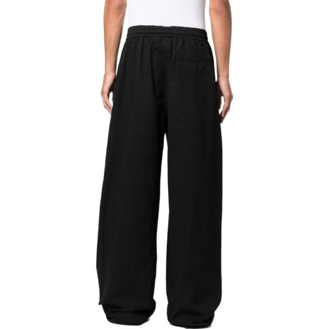 Off-White Herre SS22 Ensfarget Rett Casual Bukser/Løs Passform Svart
